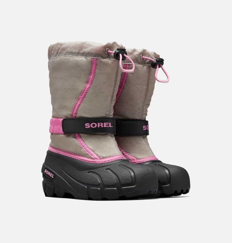 Kids Snow Boots Grey/Black - Sorel Youth Flurry™ - 421-DUIXCB